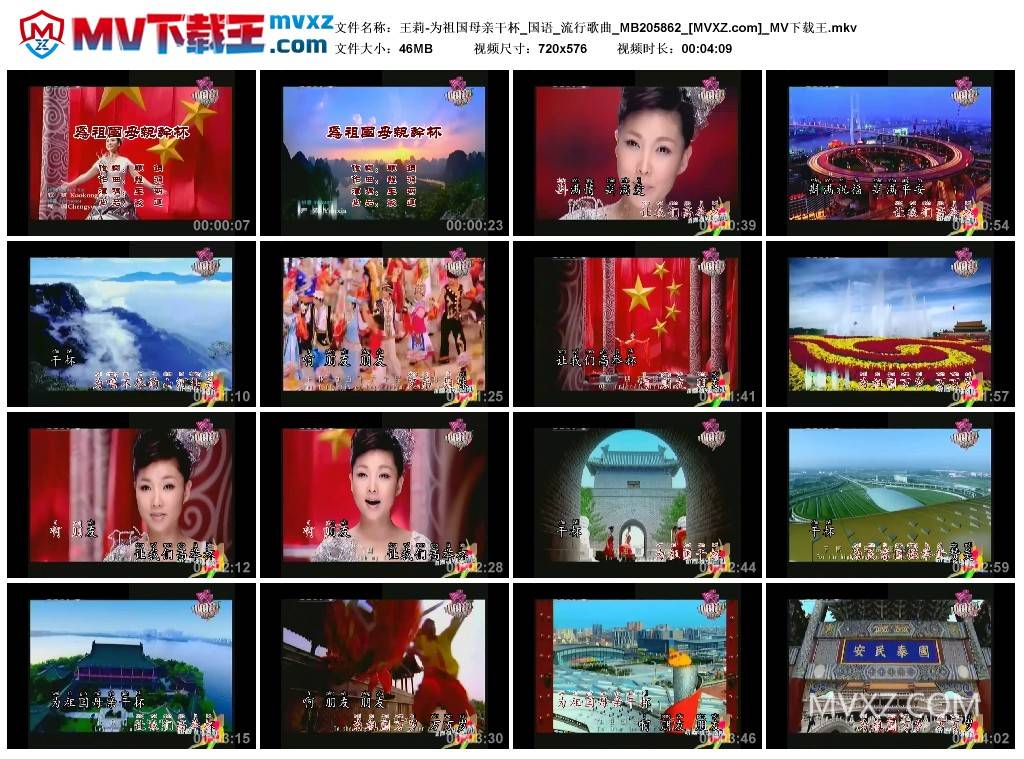 王莉-为祖国母亲干杯_国语_流行歌曲_MB205862